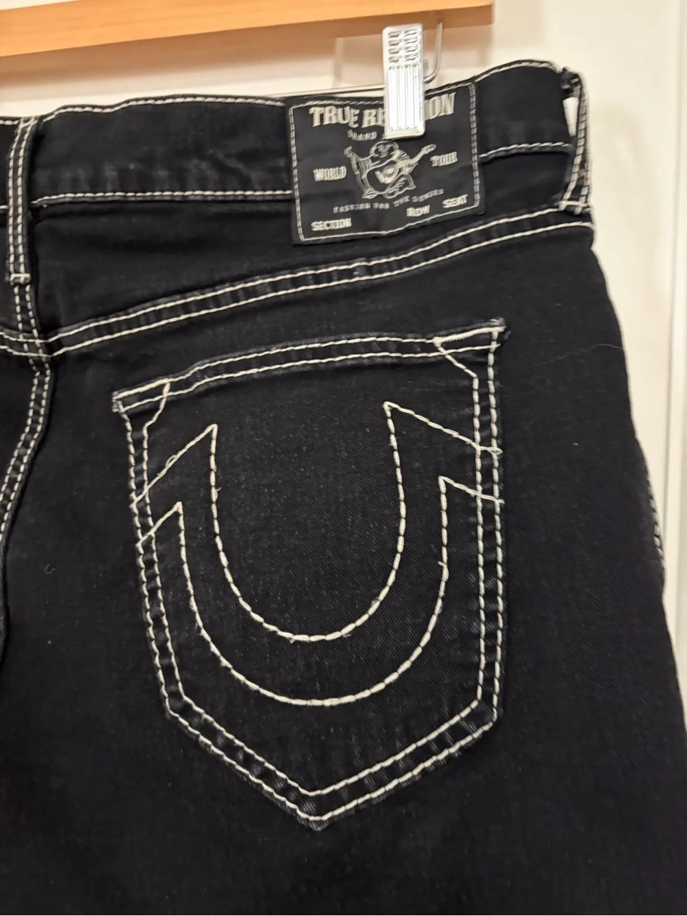 🪷🖤True Religion Black Denim Ricky Relaxed Straight Shorts🖤🪷